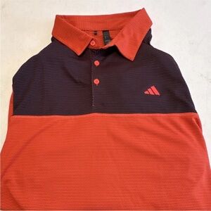 Adidas Orange and Black Polo Shirt